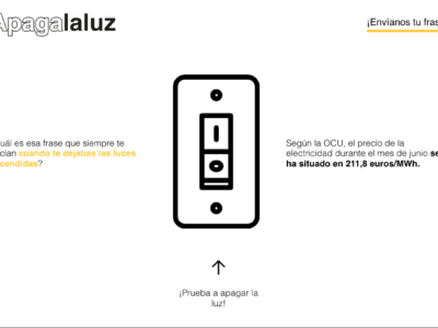 Apagalaluz.com, la web para canalizar socialmente la impotencia por el precio de la luz