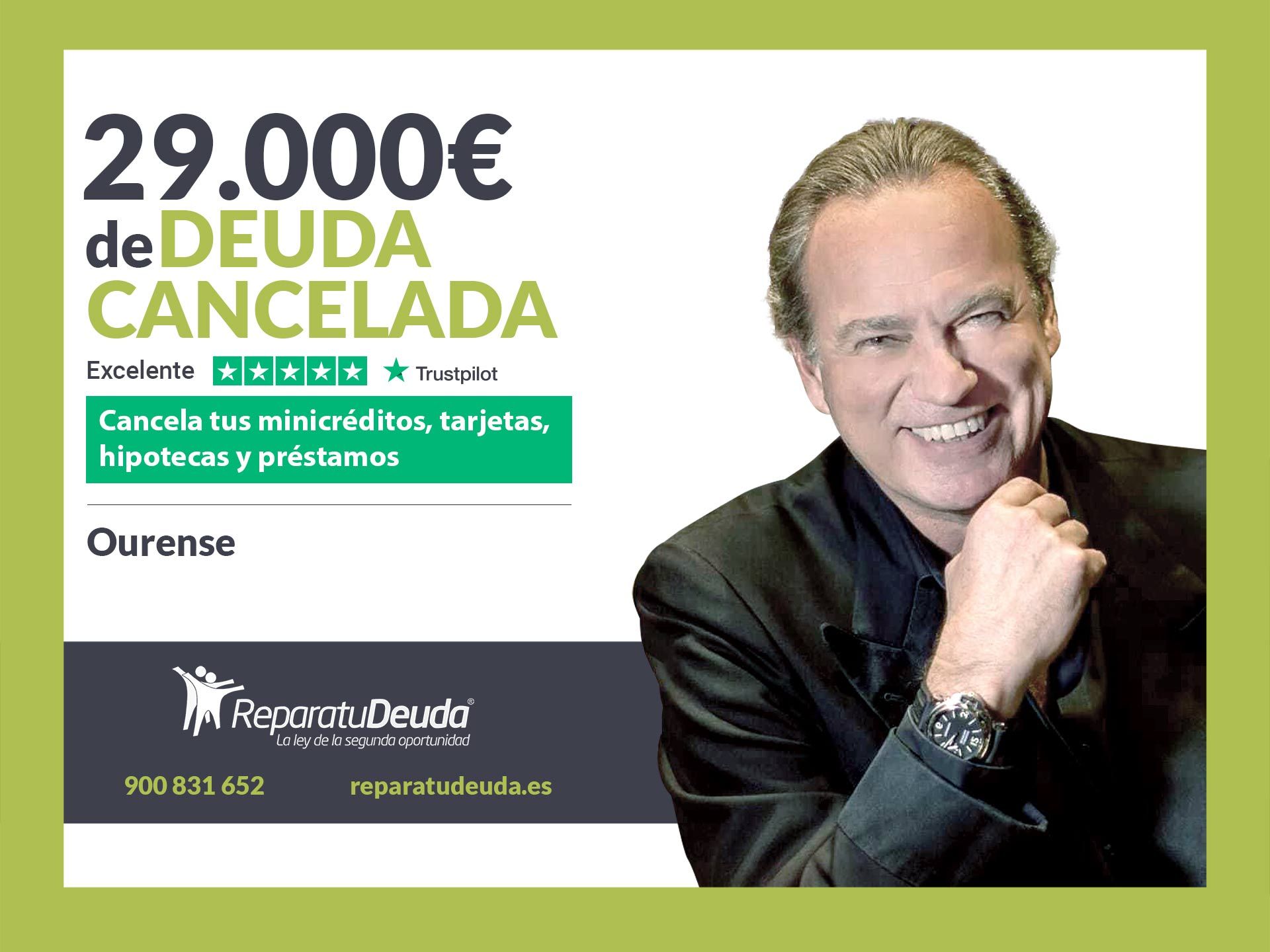 Repara tu Deuda Abogados cancela 29.000? en Ourense (Galicia) con la Ley de Segunda Oportunidad