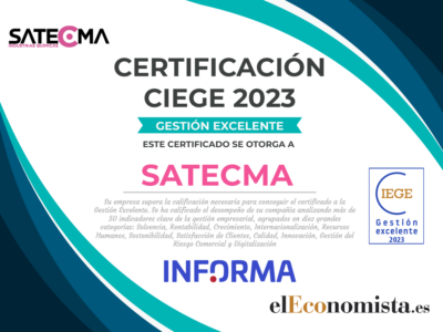 SATECMA obtiene el certificado CEIGE a la gestión excelente