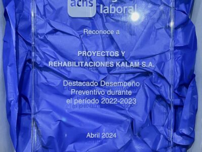 KALAM Chile recibe el reconocimiento ‘Destacado Desempeño Preventivo durante el periodo 2022-2023’