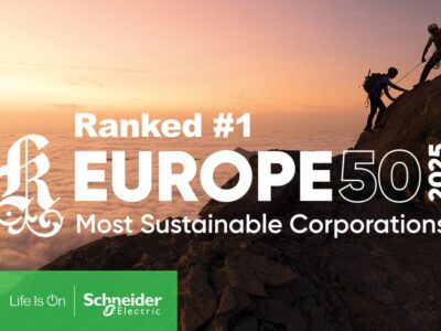 Schneider Electric reconocida como la empresa más Sostenible de Europa por Corporate Knights