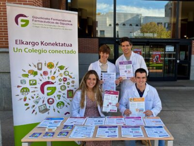 Farmacéuticos guipuzcoanos conciencian a jóvenes sobre infecciones de transmisión sexual en el campus de la EHU en San Sebastián