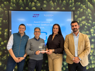 1KOMMA5°: única empresa en España reconocida como ‘Power Partner Certified Installer’ por Sungrow por su excelencia en instalaciones fotovoltaicas