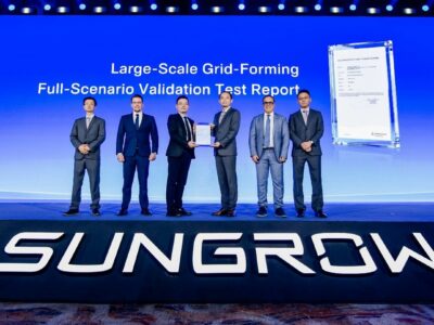 Black start en menos de 20 segundos: TÜV certifica por segunda vez la capacidad de grid forming de los sistemas ESS de Sungrow