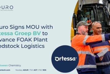 Aduro Clean Technologies Europe firma un Memorando de Entendimiento con Ortessa Groep BV para mejorar la logística de las materias primas de la planta FOAK
