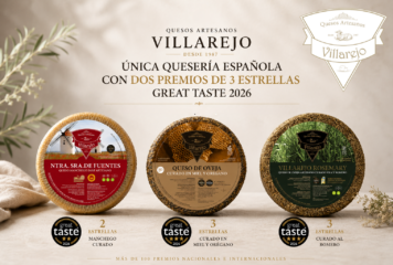 Quesos Villarejo, única quesería española en lograr dos galardones de 3 estrellas en los Great Taste Awards