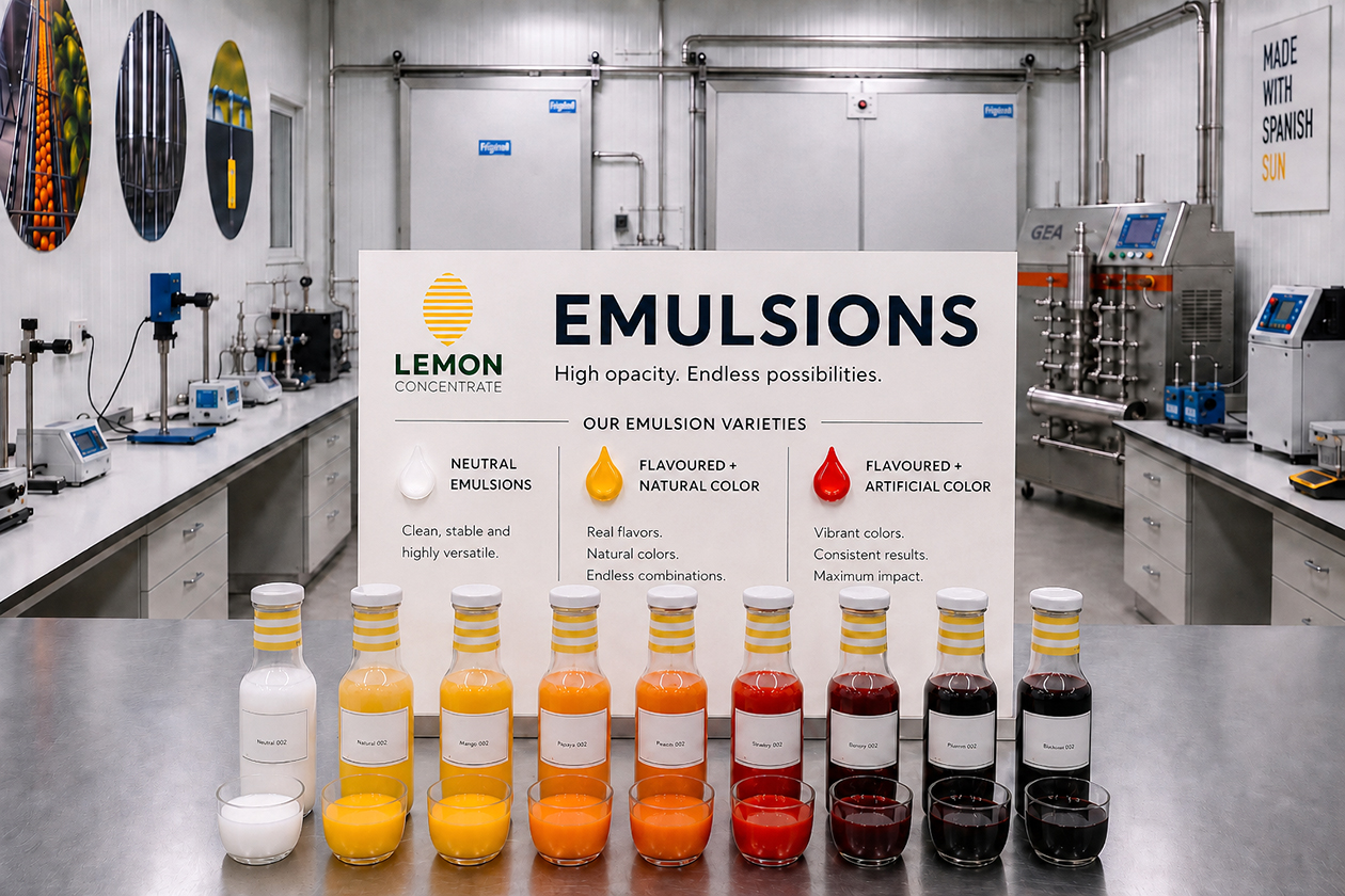 LemonConcentrate lanza una nueva gama de emulsiones para la industria internacional de bebidas