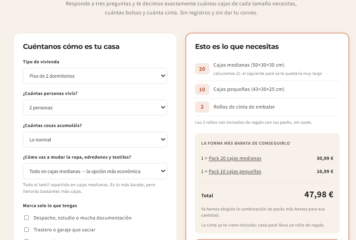 Be Yours lanza una calculadora gratuita que estima cuántas cajas de cartón necesita cada mudanza
