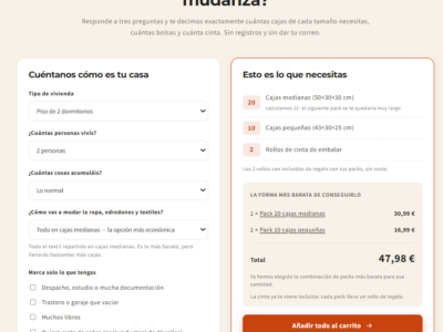 Be Yours lanza una calculadora gratuita que estima cuántas cajas de cartón necesita cada mudanza